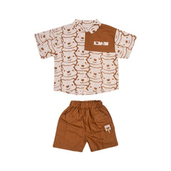 BOY S/S 2PC KNICKER SUIT MZS-25 4-5 YEAR BS-6 W/G Default Title - MamasJan KidsWear