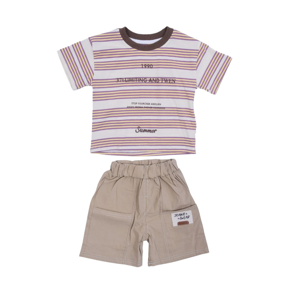 BOY S/S 2PC KNICKER SUIT MZS-25 12-18M BS-7 W/G Default Title - MamasJan KidsWear