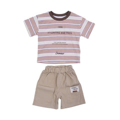 BOY S/S 2PC KNICKER SUIT MZS-25 12-18M BS-7 W/G Default Title - MamasJan KidsWear