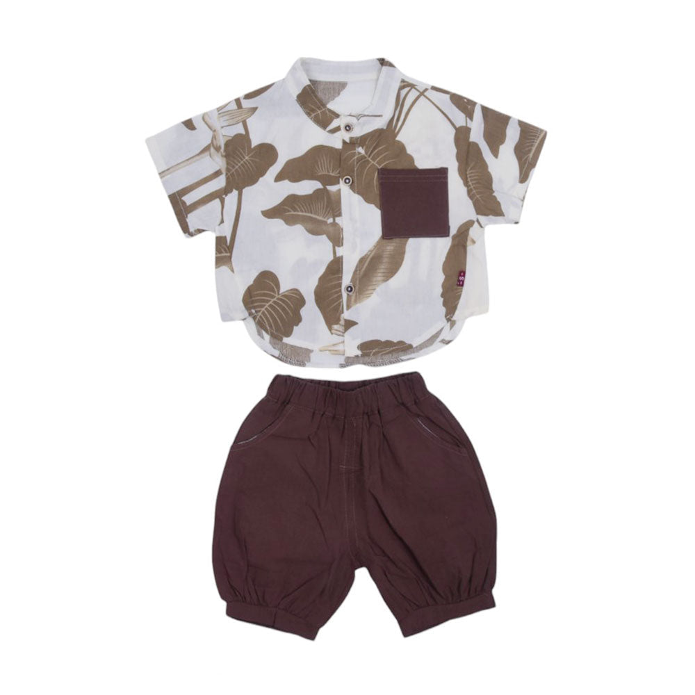 BOY S/S 2PC KNICKER SUIT MZS-25 9-12M BS-14 W/G Default Title - MamasJan KidsWear