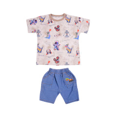 BOY S/S 2PC KNICKER SUIT MZS-25 4-5 YEAR BS-15 W/G Default Title - MamasJan KidsWear