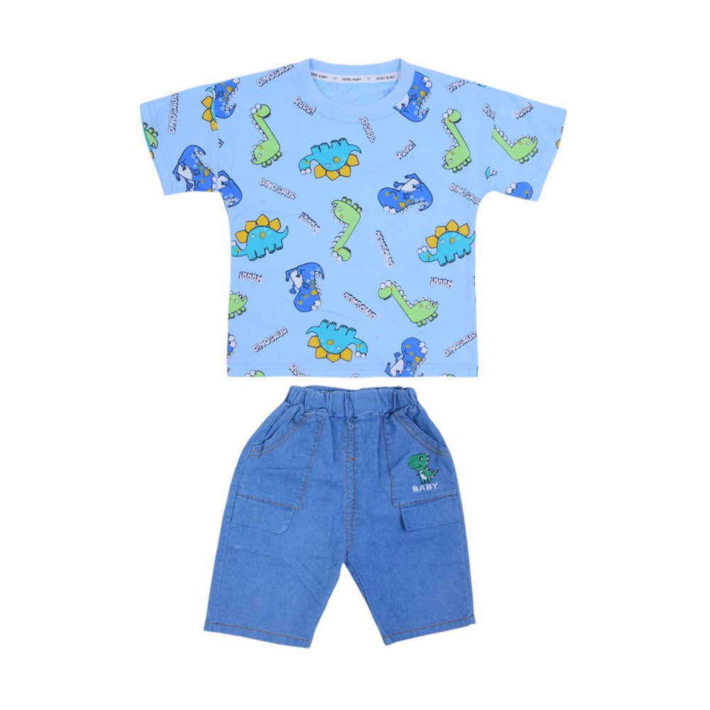 BOY S/S 2PC KNICKER SUIT MZS-25 2-3 YEAR BS-17 W/G Default Title - MamasJan KidsWear
