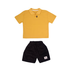 BOY S/S 2PC KNICKER SUIT MZS-25 4-5 YEAR 0103 W/G Default Title - MamasJan KidsWear