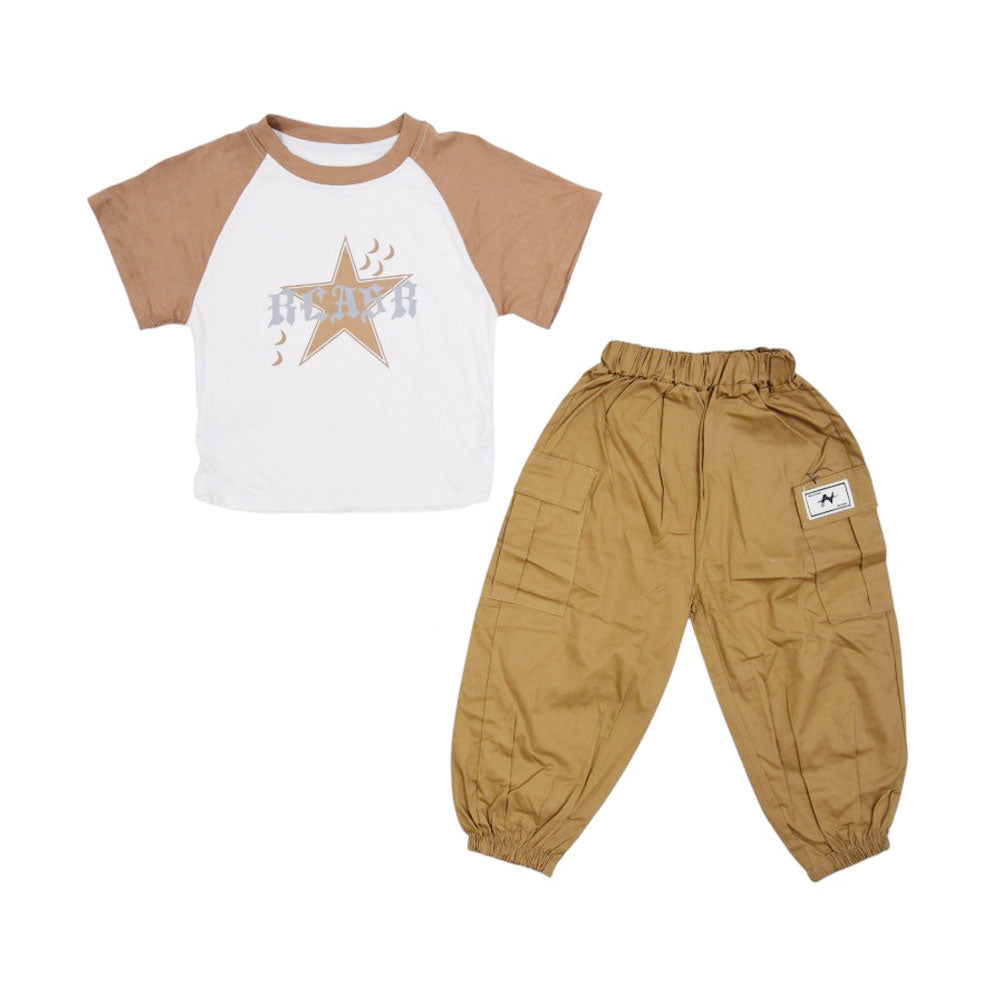 BOY S/S 2PC SUIT MZS-25 4-5 YEAR 0103 W/G Default Title - MamasJan KidsWear