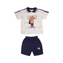 BOY S/S 2PC KNICKER SUIT MZS-25 3-4 YEAR 0105 W/G Default Title - MamasJan KidsWear