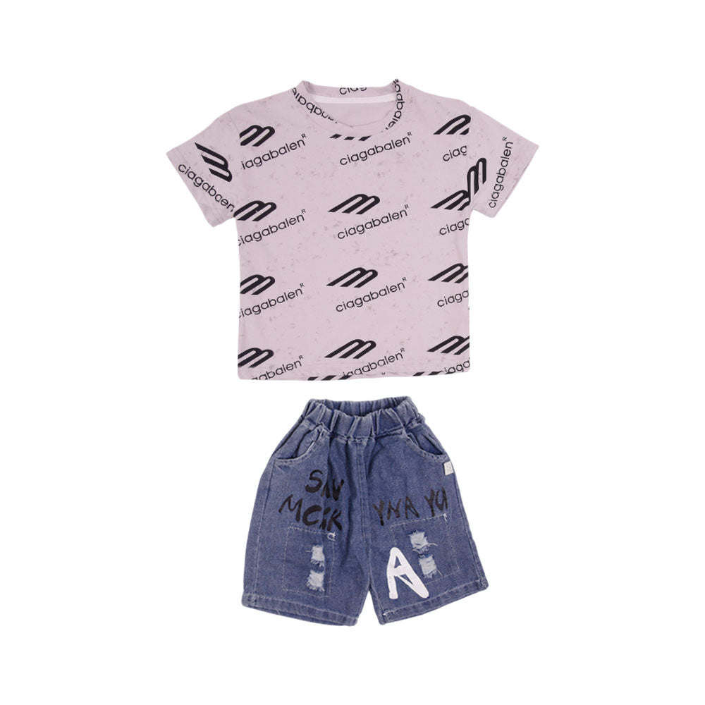 BOY S/S 2PC KNICKER SUIT MZS-25 3-4 YEAR 01010 W/G Default Title - MamasJan KidsWear