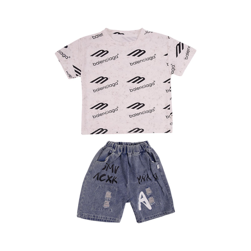 BOY S/S 2PC KNICKER SUIT MZS-25 4-5 YEAR 01010 W/G Default Title - MamasJan KidsWear