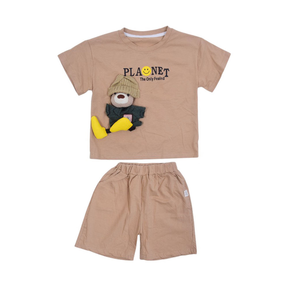 BOY S/S 2PC KNICKER SUIT MZS-25 3-4 YEAR 01014 W/G Default Title - MamasJan KidsWear