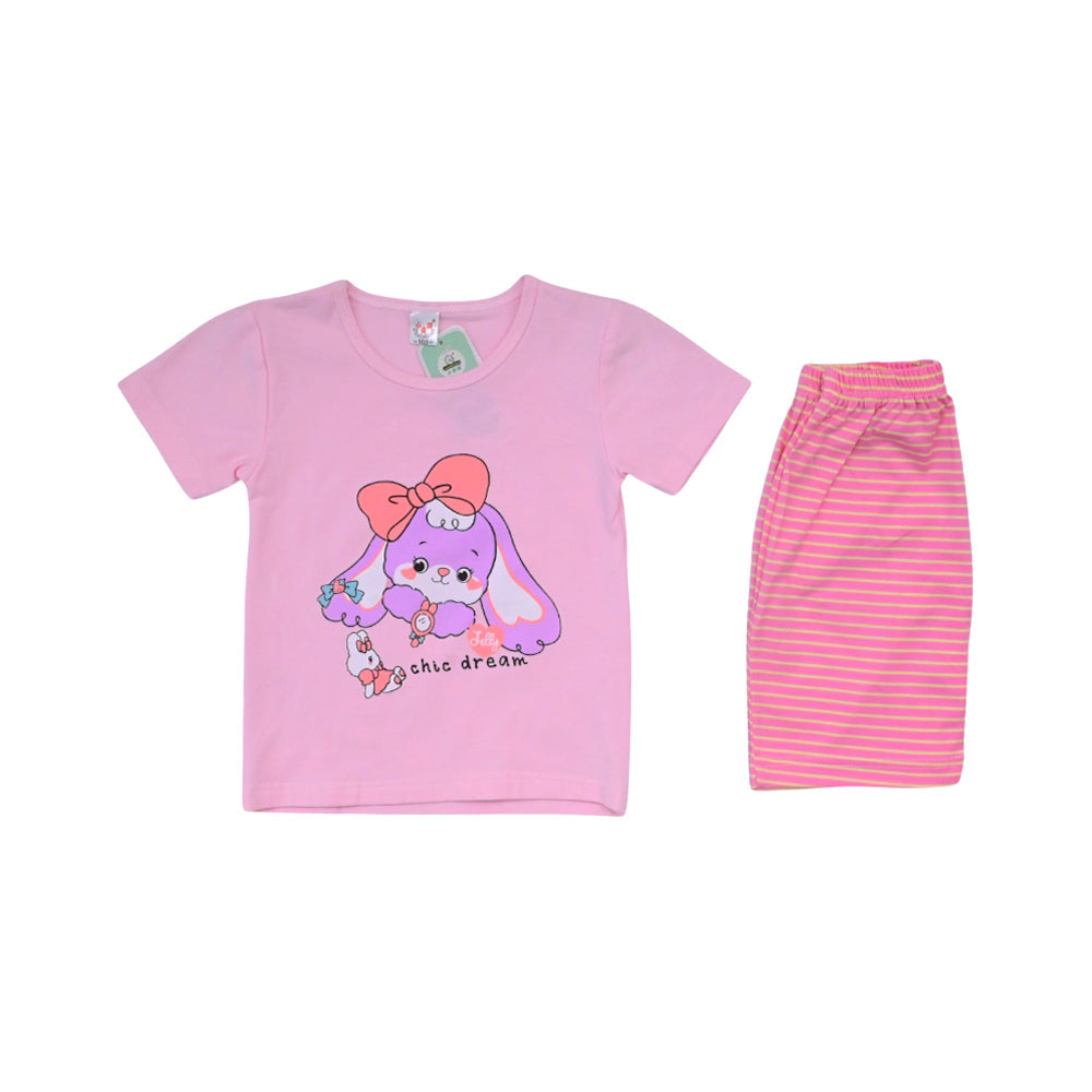 GIRLS S/S 2PC KNICKER SUIT MZS-25 2-3 YEAR S-00015 W/G Default Title - MamasJan KidsWear