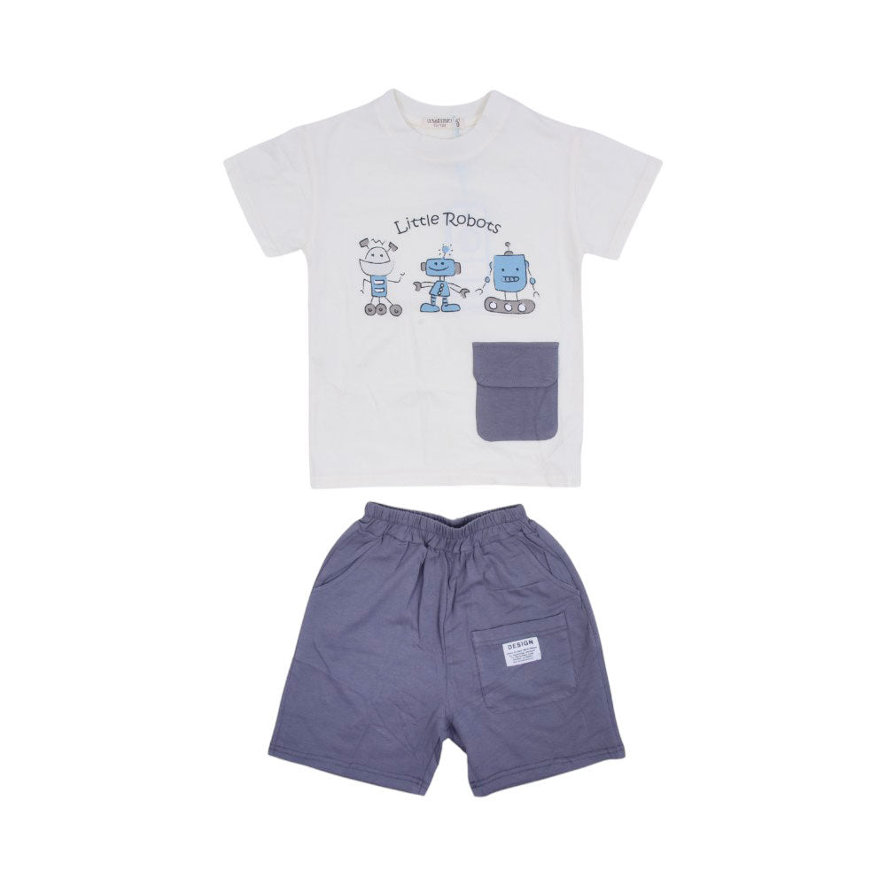 BOYS S/S 2PC KNICKER SUIT MZS-25 18-24M NO13 Default Title - MamasJan KidsWear