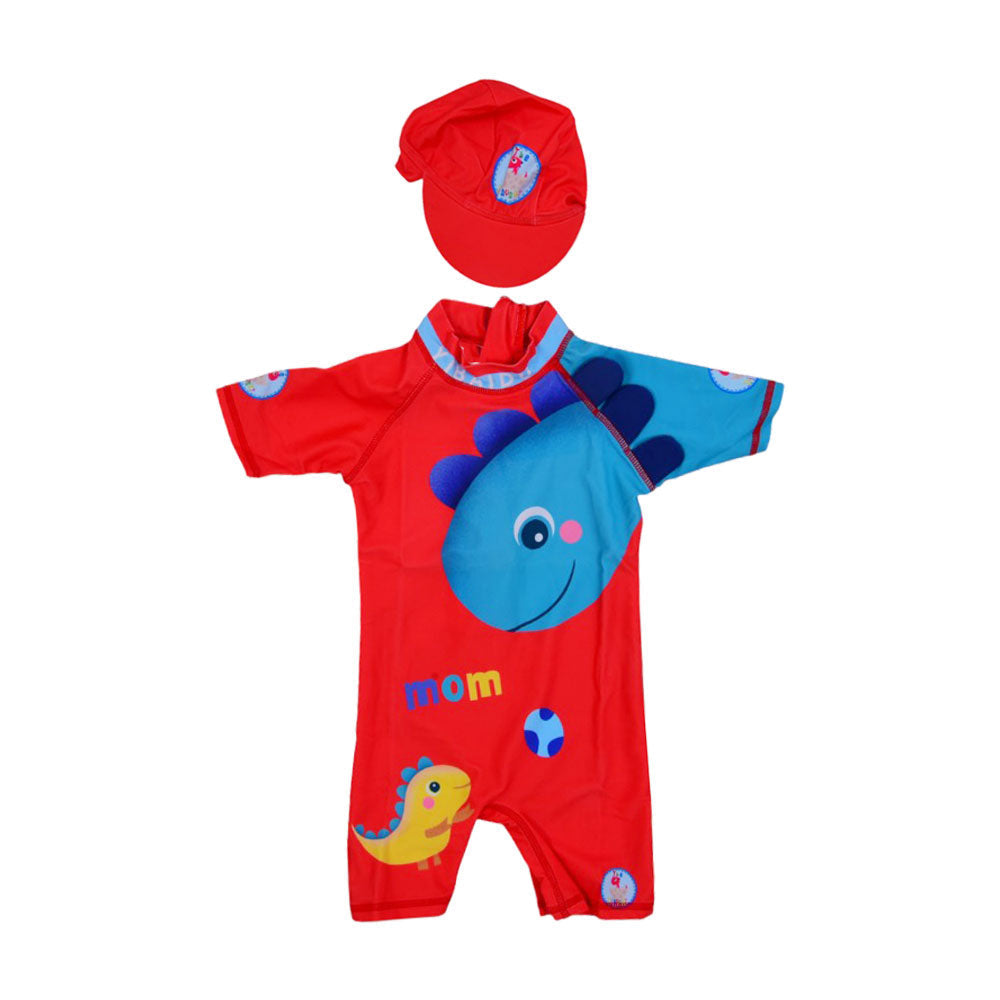 BOYS S/S 2PC SWIMMING COSTUME IR-25 3-4 YEAR SPN7010 Default Title - MamasJan KidsWear