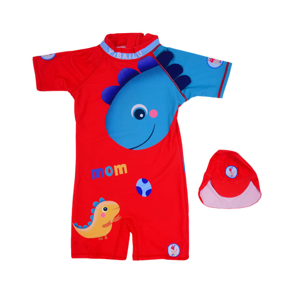BOYS S/S 2PC SWIMMING COSTUME IR-25 5-6 YEAR SPN7010 Default Title - MamasJan KidsWear