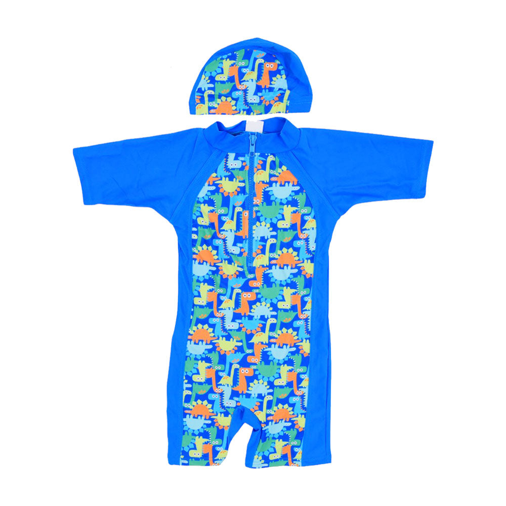 BOYS S/S 2PC SWIMMING COSTUME IR-25 3-4 YEAR F61608 Default Title - MamasJan KidsWear