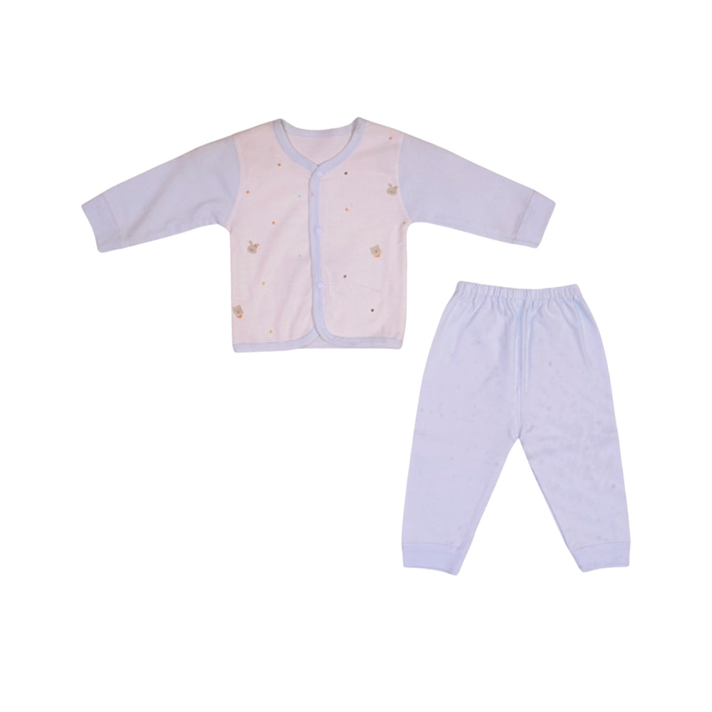 UNISEX L/S 2PC L/W PAJAMA SUIT Y/T MZS-25 0-3M 499 Default Title - MamasJan KidsWear