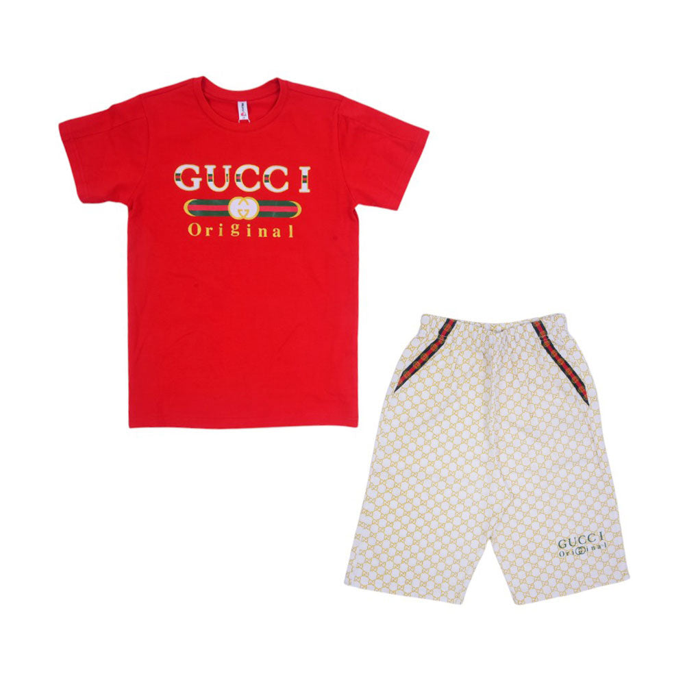 BOY S/S 2PC KNICKER SUIT Y/T MZS-25 5-6 YEAR 28658 Default Title - MamasJan KidsWear