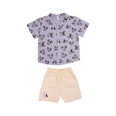 BOY S/S 2PC KNICKER SUIT Y/T MZS-25 3-4 YEAR 33 Default Title - MamasJan KidsWear