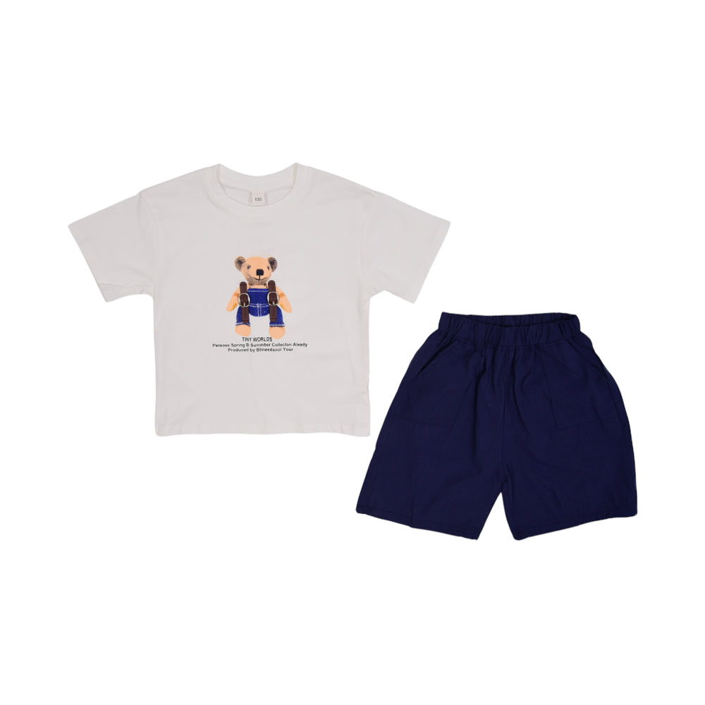 BOY S/S 2PC KNICKER SUIT Y/T MZS-25 3-4 YEAR 34 Default Title - MamasJan KidsWear