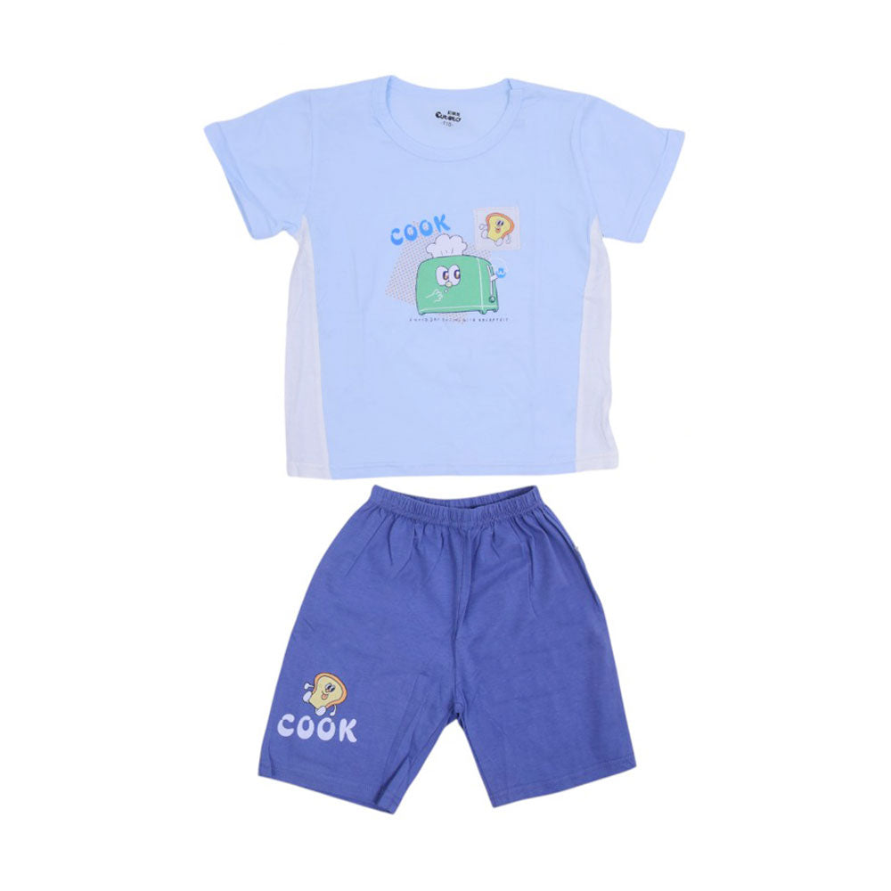 BOY S/S 2PC KNICKER SUIT Y/T MZS-25 18-24M 38 Default Title - MamasJan KidsWear