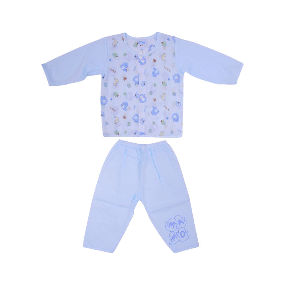 BOYS L/S 2PC PAJAMA SUIT IR-25 6-9M BL701-BL713 THAI Default Title - MamasJan KidsWear