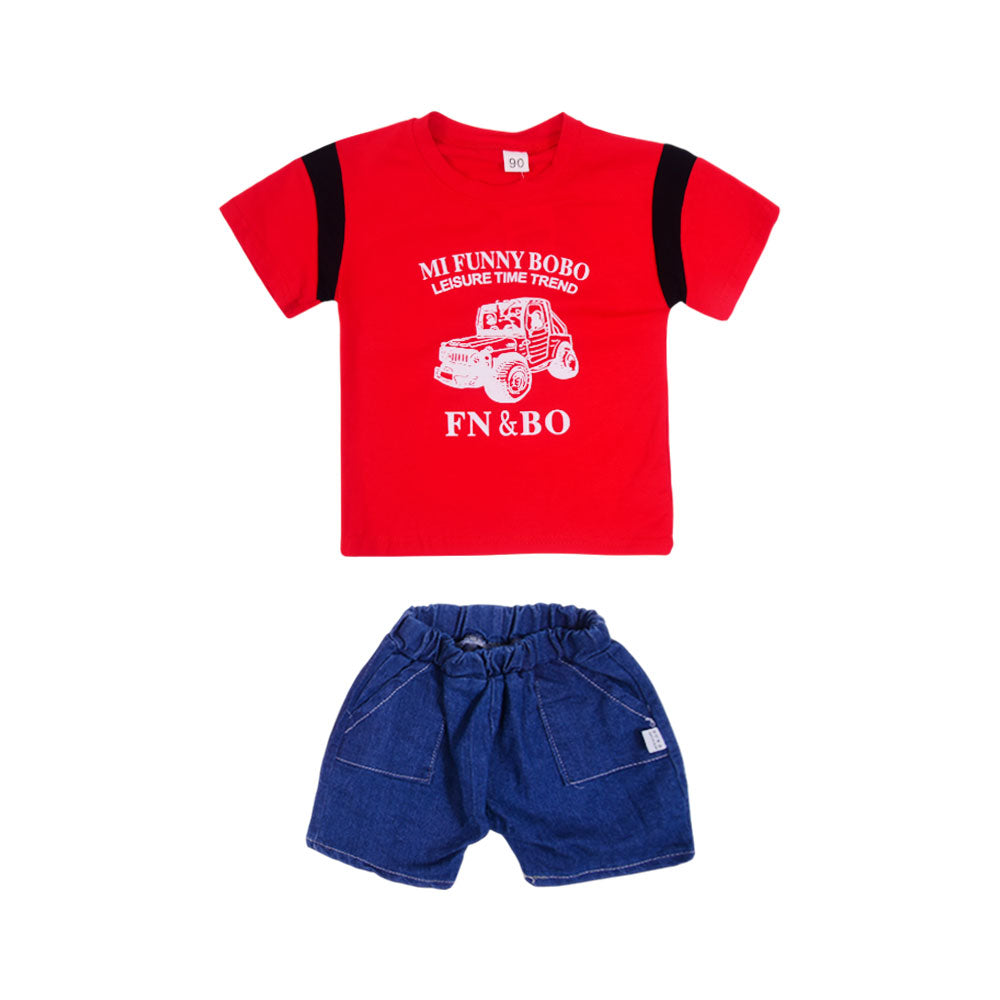 BOYS S/S 2PC KNICKER SUIT AHS-25 12-18M 506 Y.T Default Title - MamasJan KidsWear