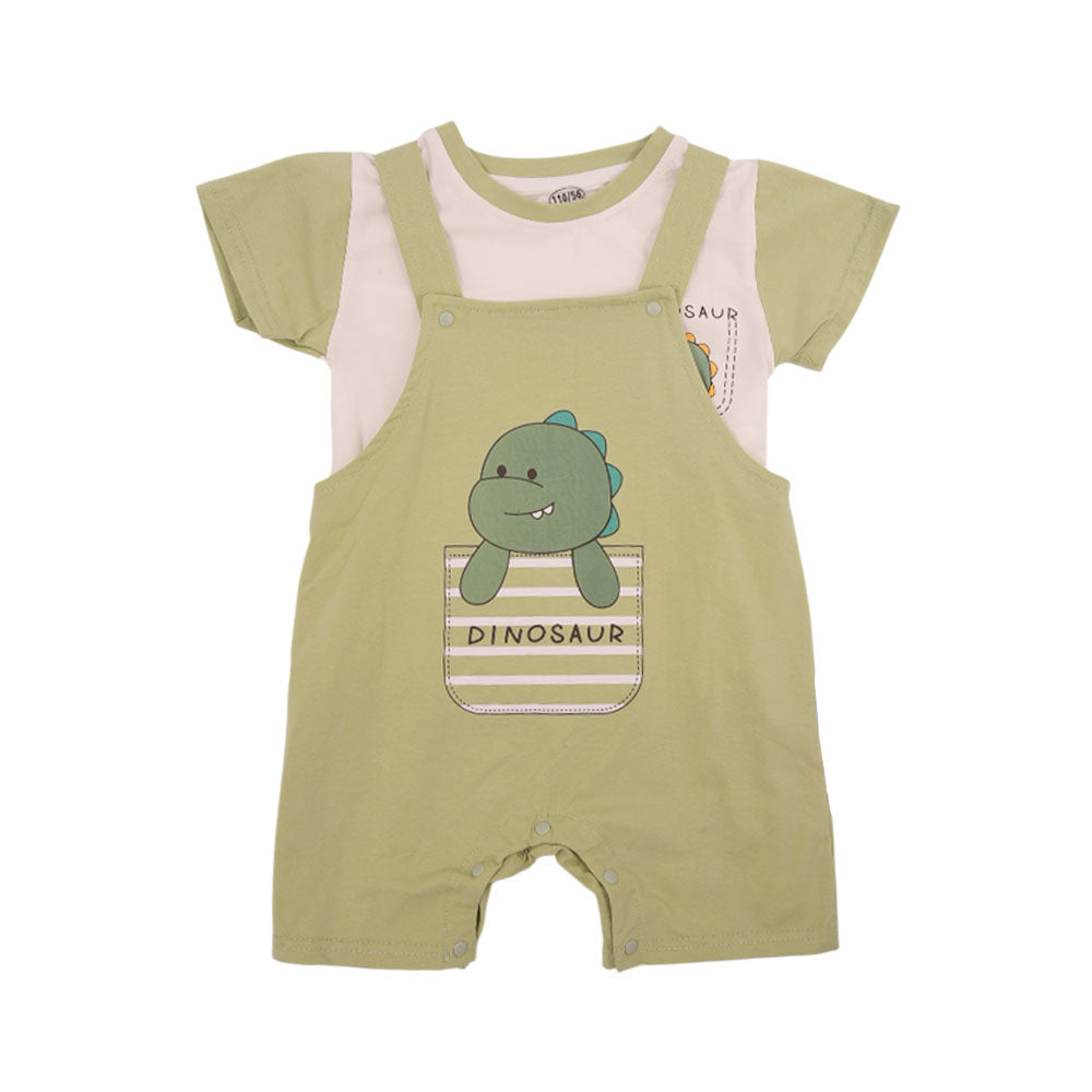 BOYS S/S 2PC ROMPER AHS-25 12-18M 500 Y.T Default Title - MamasJan KidsWear