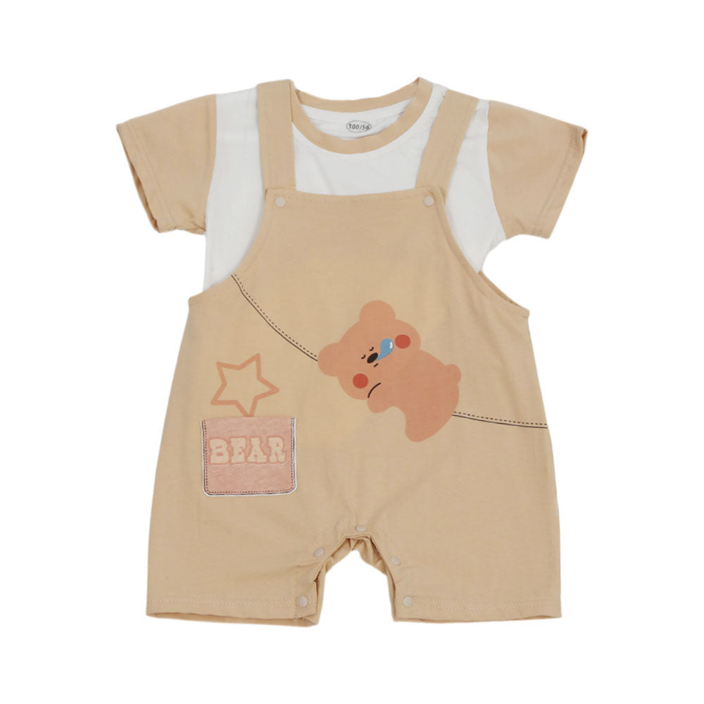 BOYS S/S 2PC ROMPER AHS-25 9-12M 501 Y.T Default Title - MamasJan KidsWear