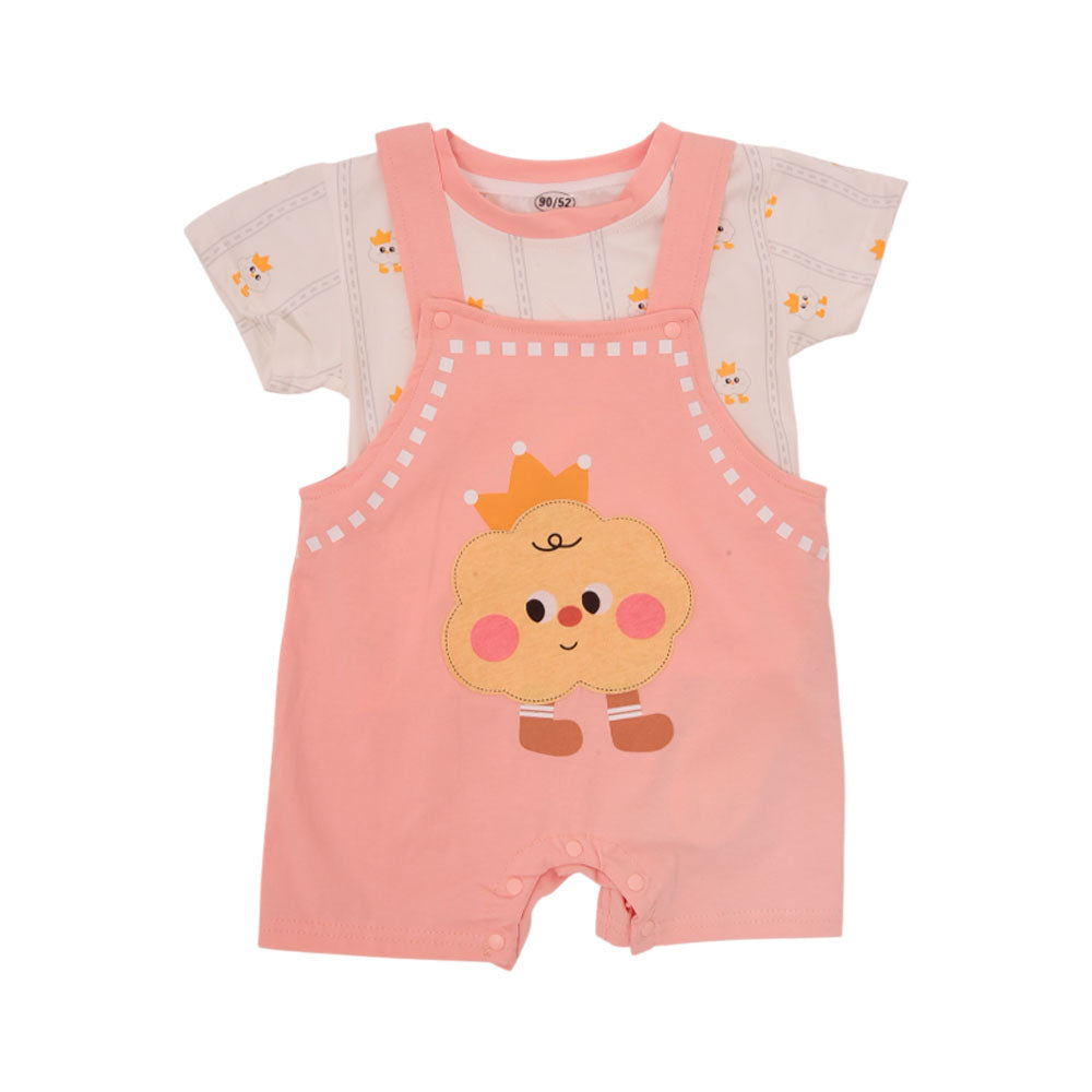 BOYS S/S 2PC ROMPER AHS-25 6-9M 502 Y.T Default Title - MamasJan KidsWear