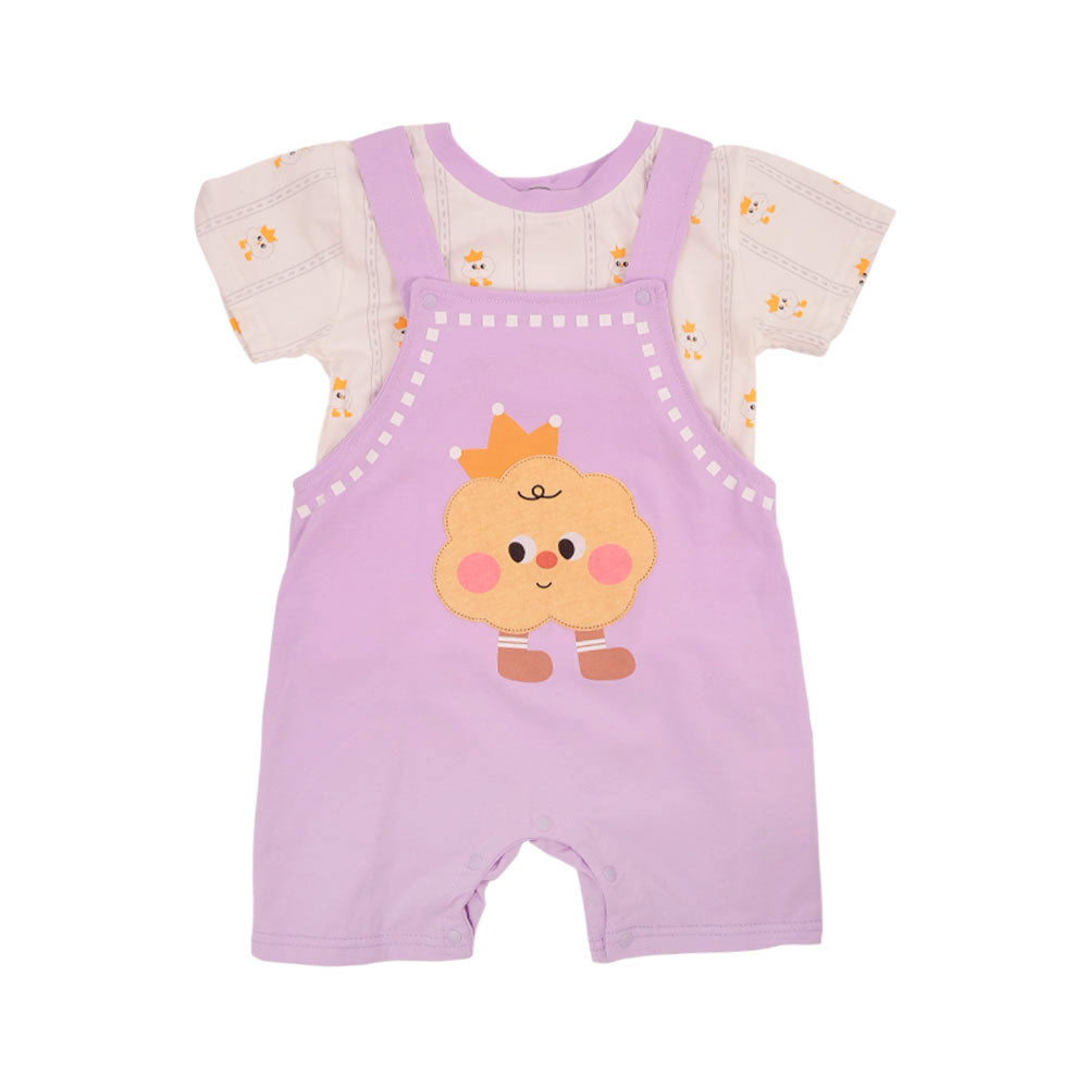BOYS S/S 2PC ROMPER AHS-25 12-18M 502 Y.T Default Title - MamasJan KidsWear