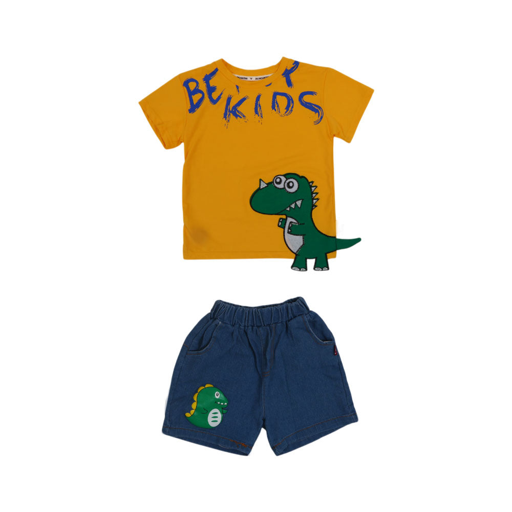 BOYS S/S 2PC KNICKER SUIT RNZS-25 12-18 M 049 Default Title - MamasJan KidsWear