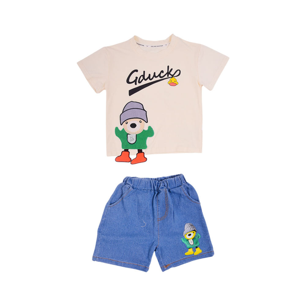 BOYS S/S 2PC KNICKER SUIT RNZS-25 18-24 M 050 Default Title - MamasJan KidsWear