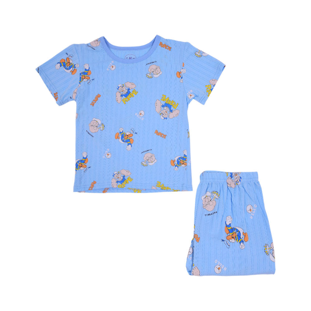 BOY S/S 2PC SLEEPING SUIT NZS-25 4-5 YEAR 001 W.G Default Title - MamasJan KidsWear