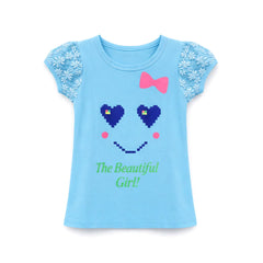 GIRLS S/S BLOUSE NZS-25 4-5 YEAR 02 W.G Default Title - MamasJan KidsWear