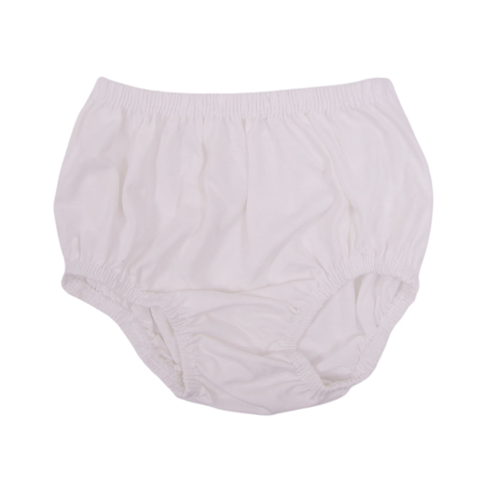 BABY BLENDED PANTY PLAIN WHITE L NZS-25 9-12 M L.J Default Title - MamasJan KidsWear
