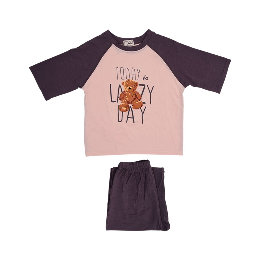 BOYS S/S 2PC SLEEPING SUIT W-SHORT IRS-25 18-24 M CC-2 Default Title - MamasJan KidsWear