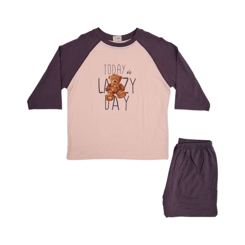 BOYS S/S 2PC SLEEPING SUIT W-SHORT IRS-25 5-6 YEAR CC-2 Default Title - MamasJan KidsWear