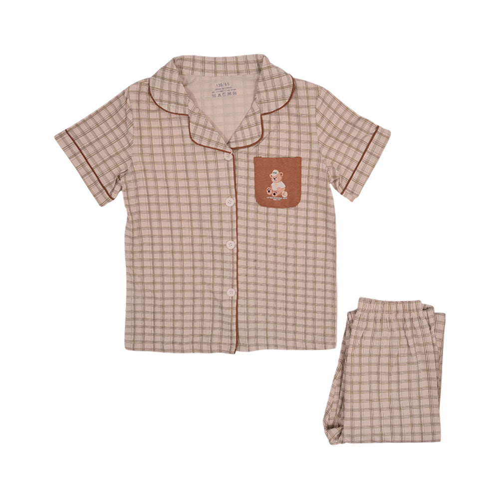 BOYS S/S 2PC SLEEPING SUIT IRS-25 5-6 YEAR CC-3 Default Title - MamasJan KidsWear