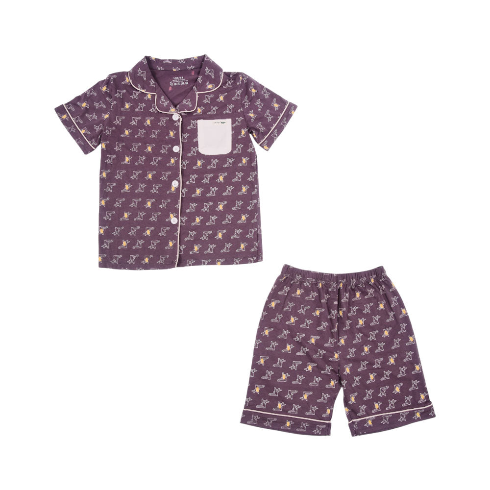 BOYS S/S 2PC SLEEPING SUIT IRS-25 5-6 YEAR CC-4 Default Title - MamasJan KidsWear