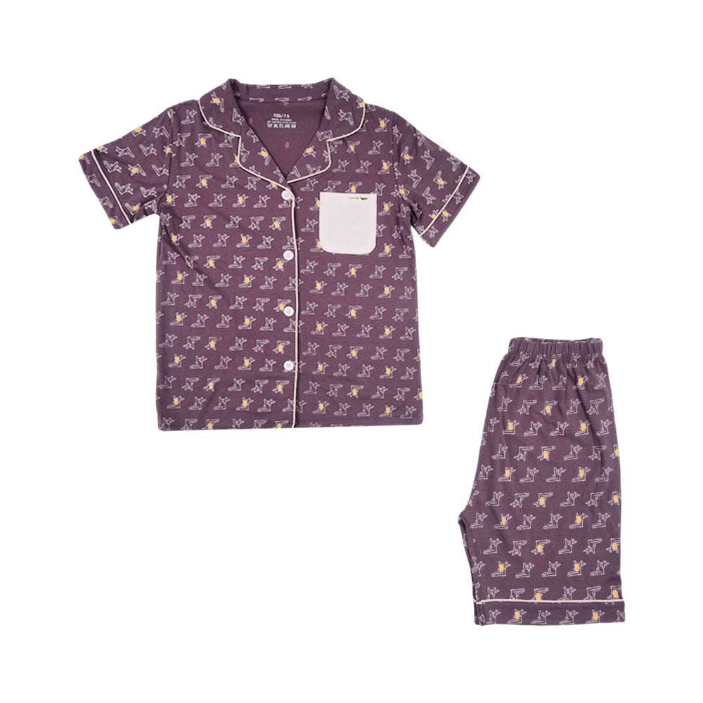 BOYS S/S 2PC SLEEPING SUIT IRS-25 7-8 YEAR CC-4 Default Title - MamasJan KidsWear