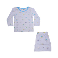 BOYS L/S 2PC SLEEPING SUIT IRS-25 3-4 YEAR CC-6 Default Title - MamasJan KidsWear