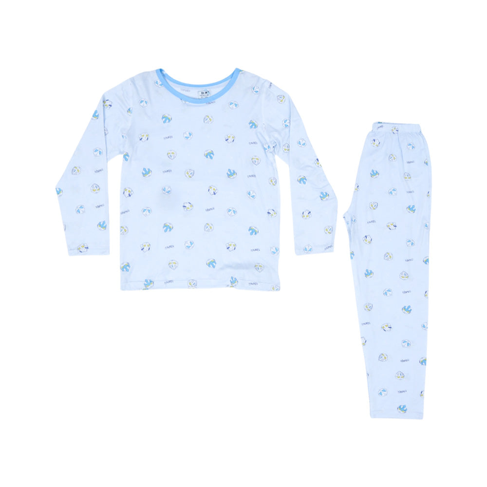 BOYS L/S 2PC SLEEPING SUIT IRS-25 7-8 YEAR CC-6 Default Title - MamasJan KidsWear