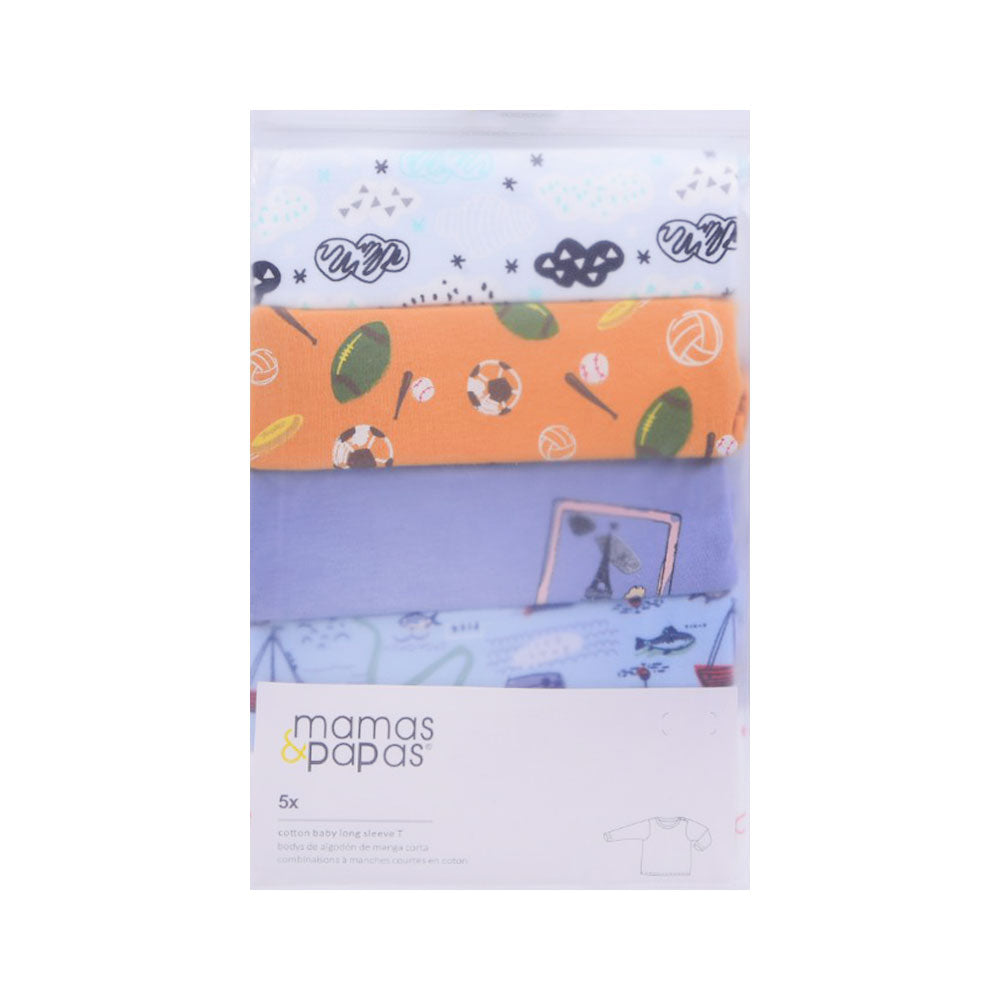 BOYS L/S 5PC SHIRT MAMAS & PAPAS IRS-25 6-9M SS-2 Default Title - MamasJan KidsWear