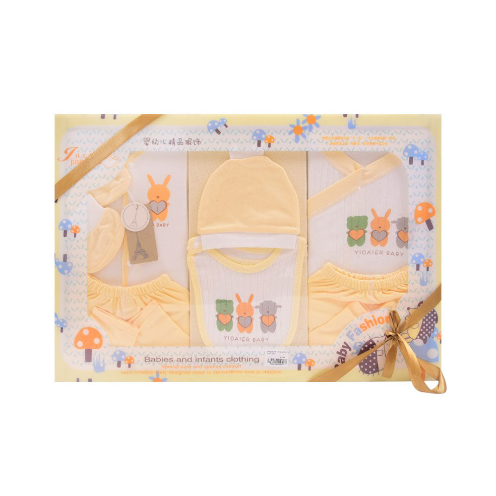 BABY 9PC GIFT SET BOX YELLOW IRS-25 2201 Default Title - MamasJan KidsWear