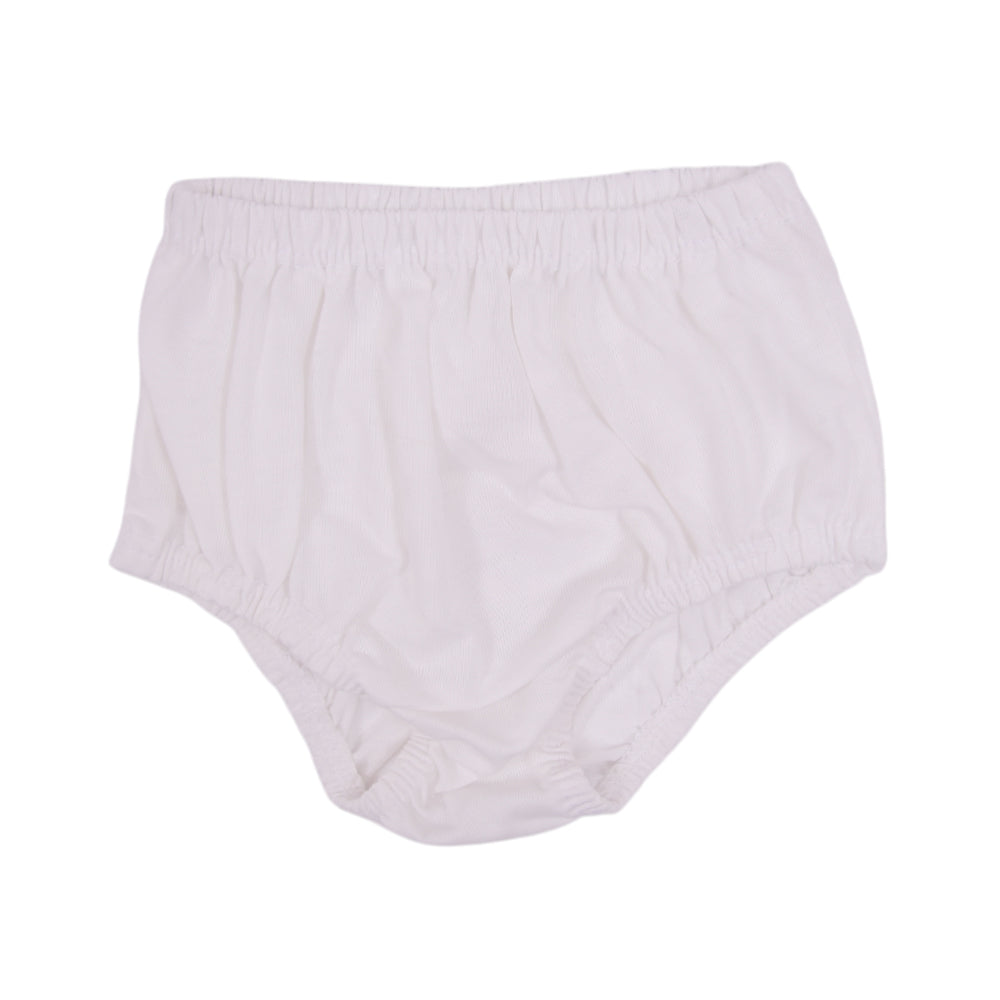 BABY BLENDED PANTY PLAIN WHITE S NZS-25 0-6 M 009 Default Title - MamasJan KidsWear