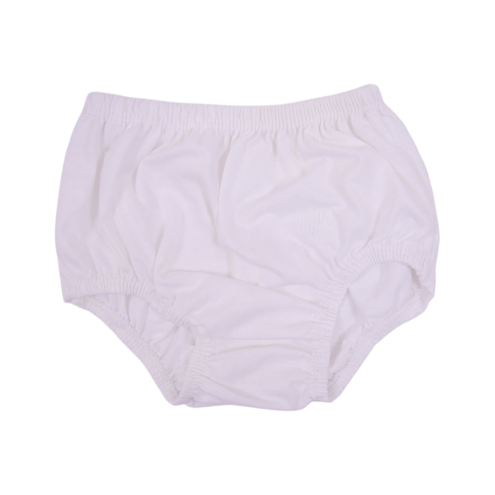 BABY BLENDED PANTY PLAIN WHITE M NZS-25 6-9 M 009 Default Title - MamasJan KidsWear