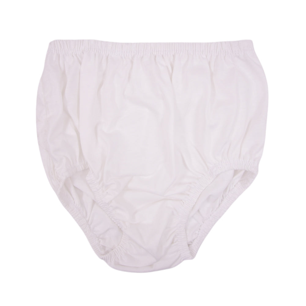 BABY BLENDED PANTY PLAIN WHITE XL NZS-25 18-24 M 009 Default Title - MamasJan KidsWear