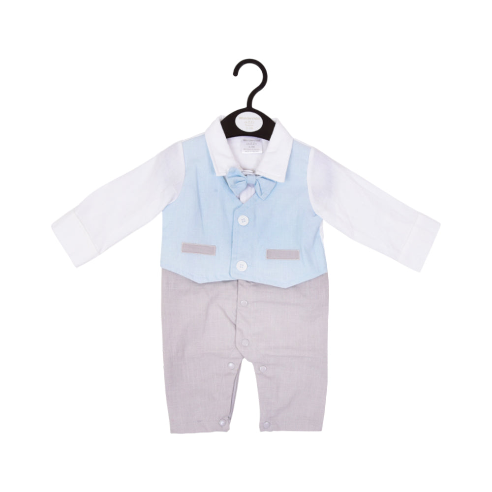 BOYS L/S 2PC ROMPER OSB IRW-25 0-3M 281-032 THAI Default Title - MamasJan KidsWear