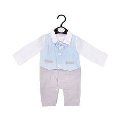 BOYS L/S 2PC ROMPER OSB IRW-25 0-3M 281-032 THAI Default Title - MamasJan KidsWear
