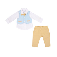 BOYS L/S 3PC PAJAMA SUIT OSB IRW-25 0-3M 281-042 THAI Default Title - MamasJan KidsWear