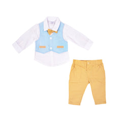 BOYS L/S 3PC PAJAMA SUIT OSB IRW-25 3-6M 281-042 THAI Default Title - MamasJan KidsWear