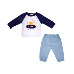BOYS L/S 2PC PAJAMA SUIT IRW-25 0-3M 257-031 THAI Default Title - MamasJan KidsWear